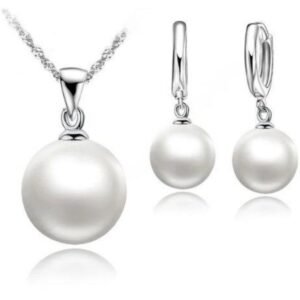 Lebelle Set de perlas en agua dulce color blanco